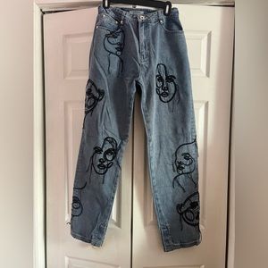 Manière De Voir Line Art Mom Jeans